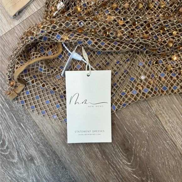 Brand New! Mew Mew Rhinestone Mesh Dress Size Medium - Picture 10 of 16